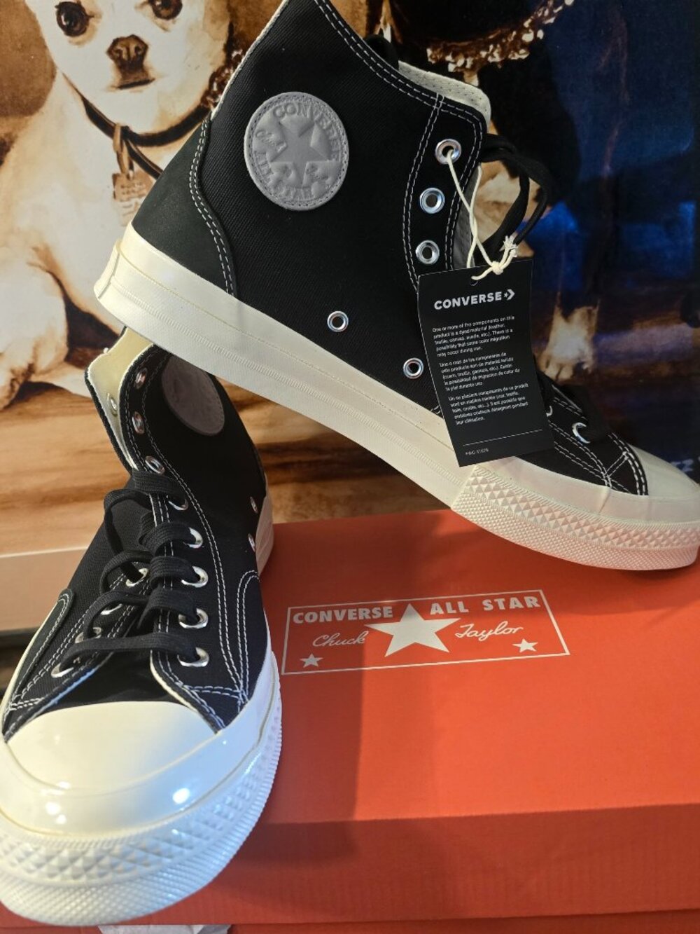 Converse Chuck 70 Hi A17763C Canvas Suede Total Eclipse / Light Grey Mens 10.5